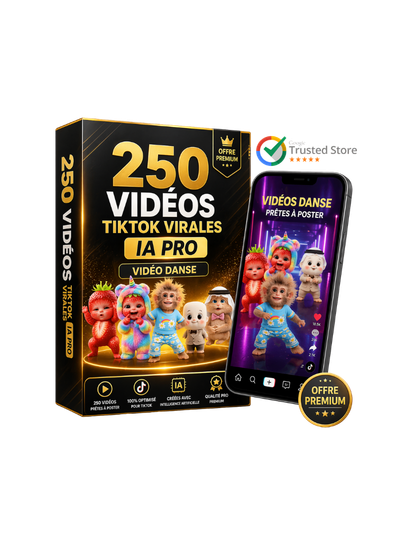 250 vidéos tiktok virales ia pro (vidéos danse) prêtes à poster